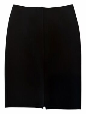 Ann Taylor Essential Stitch Detail Black Pencil Midi Skirt Women’s Size 6 EUC